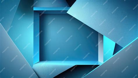 Premium Ai Image Decorative And Creative Blue Geometric Backdrop For