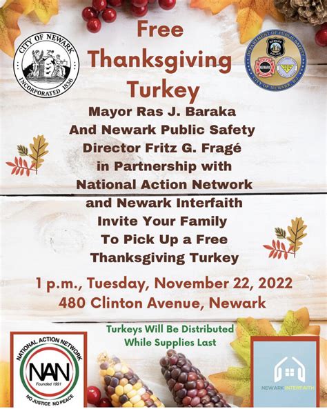 Mayor Baraka And Public Safety Director Frag Announce Free Turkey