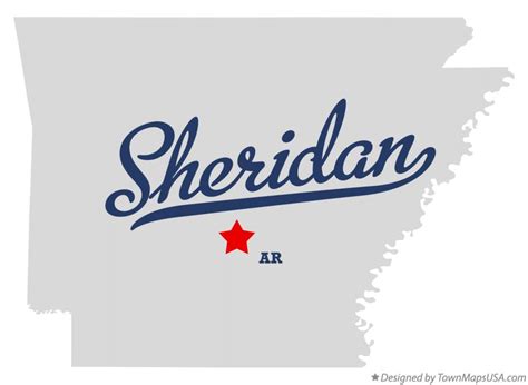 Map of Sheridan, AR, Arkansas