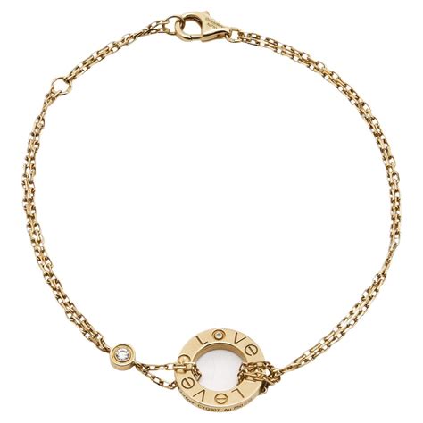 Cartier Love Diamond 18k Yellow Gold Bracelet For Sale At 1stdibs