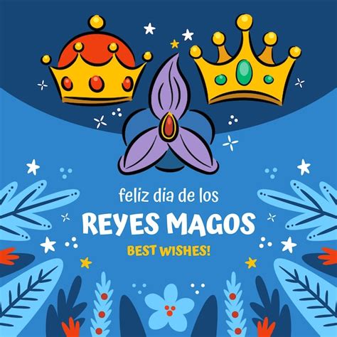 Premium Vector Feliz Dia De Los Reyes Magos Greeting Card