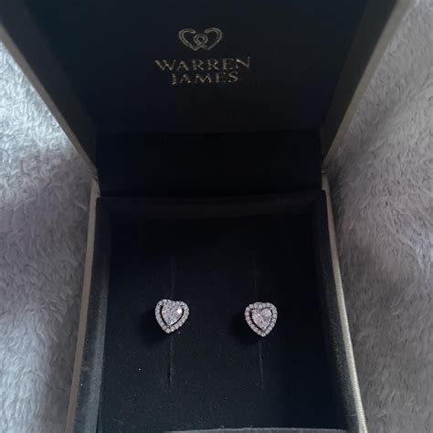 Warren James Heart Shaped Silver Earrings Never Been Depop