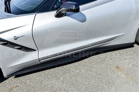 For 14 19 Corvette C7 Z06 Style CARBON FLASH METALLIC Side Skirts