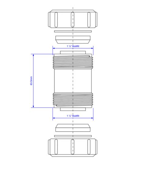 Mcalpine 32mm X 32mm Multifit Connector White Straight S28m