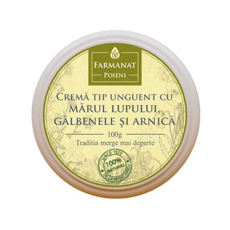 Crema Tip Unguent Cu Marul Lupului Galbenele Si Arnica Farmanat Poieni