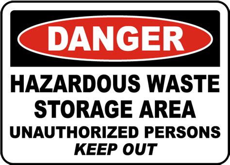 Hazardous Waste Storage Area Sign - Save 10% Instantly