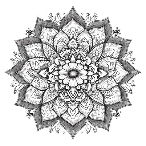 Lotus Mandala Printable Colouring Sheet Instant Download Flower Themed Illustrations To Colour