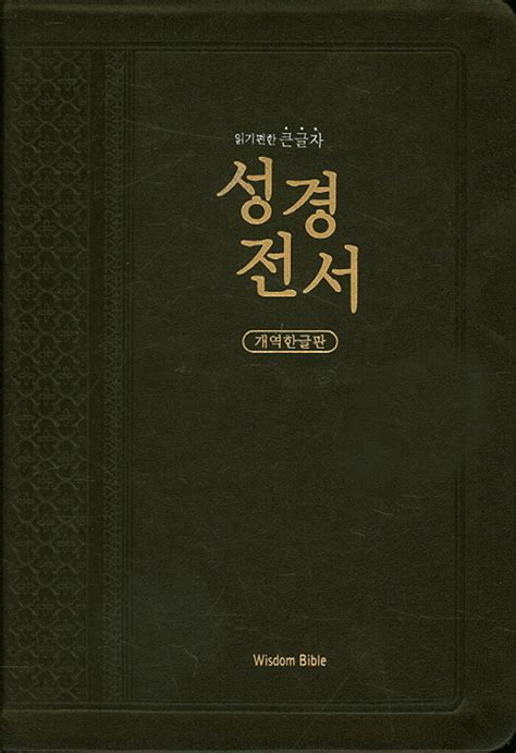 알라딘 다크브라운 읽기편한 큰글자 성경전서 개역한글판 H82b 특대特大 단본 색인