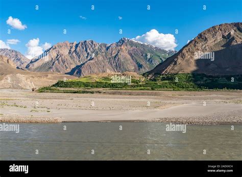 Qalai Khumb To Khorog Pamir Highway Picturesque Panj River Valley View