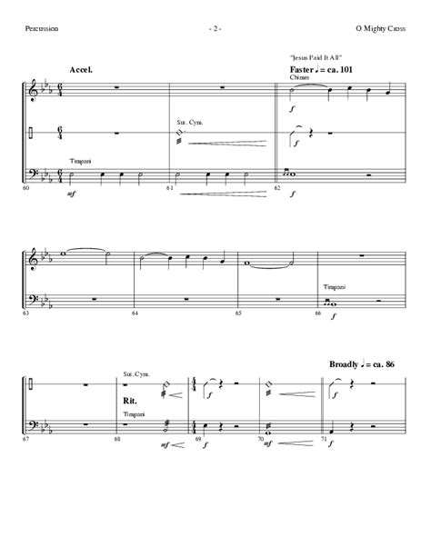 O Mighty Cross Choral Anthem Satb Percussion Sheet Music Pdf Lifeway