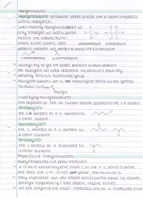 Aqa Chemistry Organic Chemistry 3 3 Halogenoalkanes Detailed Revision Notes Unit 3 3 3