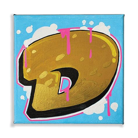 Graffiti Letter D Art Print 12x12 Inches Signed And Numbered Etsy