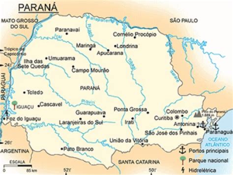 Explico Geografia Geografia Do ParanÁ Mapa Do ParanÁ Com Cidades