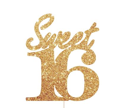 Sweet 16 Cake Topper Sweet 16 Party Decorations 16 Cake
