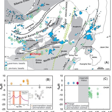 A Sketch Map Showing The Dispersed CretaceousCenozoic Basaltic