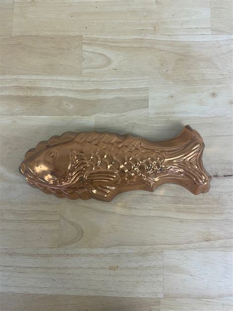 Vintage Copper Fish Mold Italian Jello Mold Kitchen Wall Decor Etsy