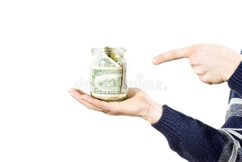 Glass The Money Pointing A Finger Stock Photo Image Of Finances