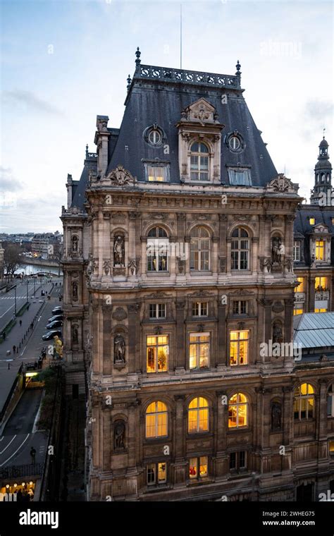 Paris, France, The classic architecture of Hotel de Ville, Editorial only Stock Photo - Alamy