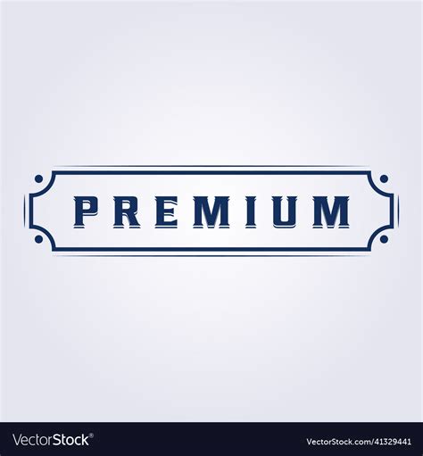 Premium Typography Word Logo Royalty Free Vector Image