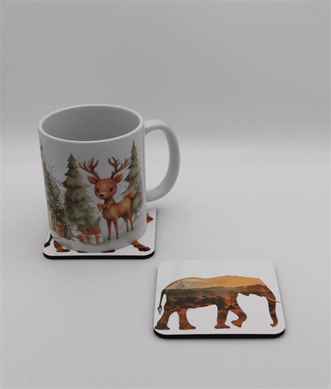 Elephant Habitat Exposure Coaster - Stunning Double Exposure Design