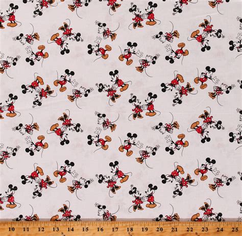 Cotton Mickey Mouse Minnie Mouse Disney Cartoons Mickey And Minnie