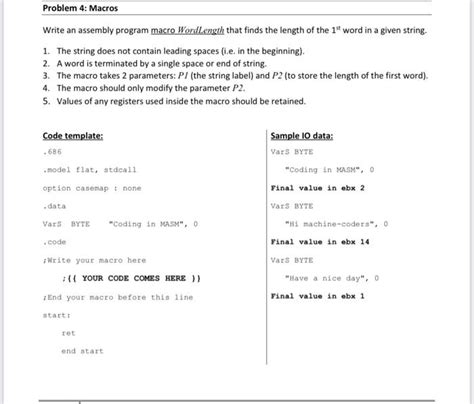 Solved Write An Assembly Program Macro WordLength That Finds Chegg