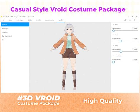 Vroid Clothing Pack Streamer Style Casual Elegance Urban Elegance