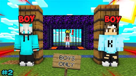 I Secretly Joined Boys Only Server As Girl But Im Trapped In Minecraft Server Youtube