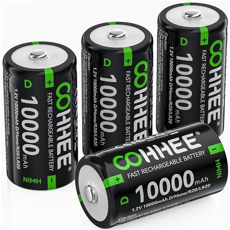 Oohhee X D Rechargeable Batteries Ni Mh Mah High Capacity D