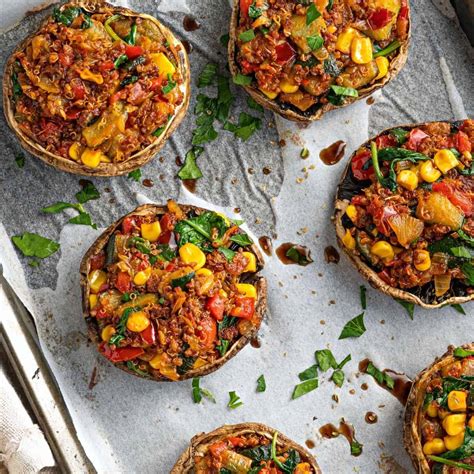 Vegetarian Stuffed Portobello Mushrooms A Mind Full Mom