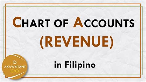 Chart Of Accounts Revenue Tagalog Youtube