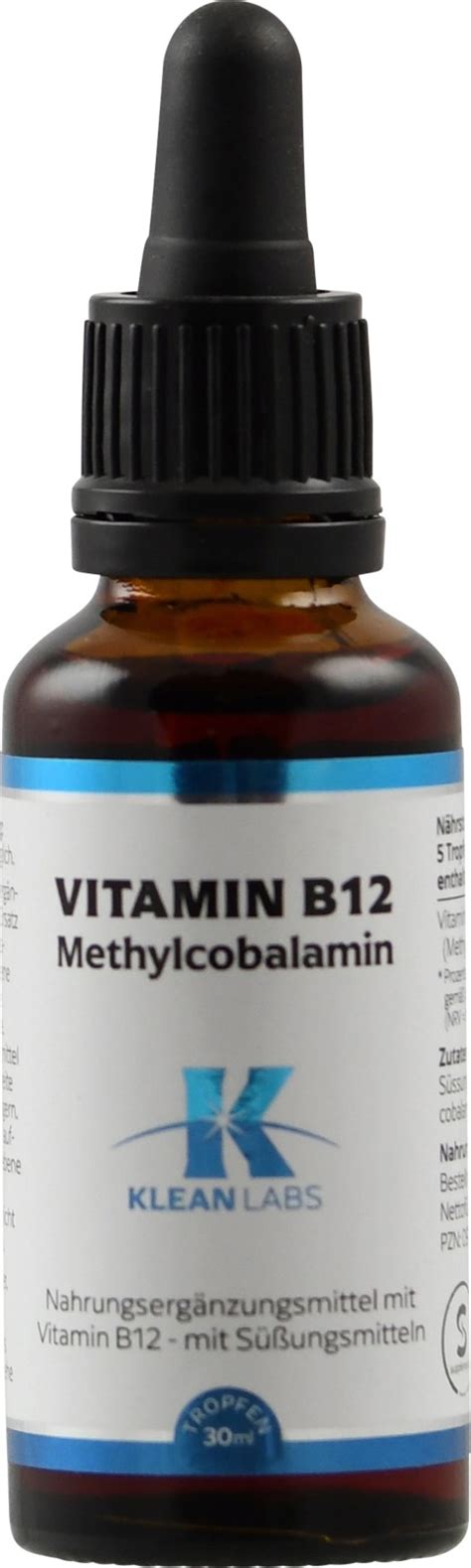 Vitamin B12 Methylcobalamin Drops 30 Ml Klean Labs Vitalabo Online Shop Uk