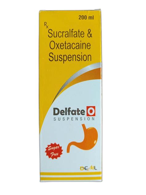 Delfate O Sucralfate And Oxetacaine Suspension 200 Ml Prescription At