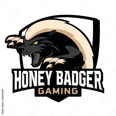 Honey Badger Mascot Gaming Logo Design Stock Vector | Adobe Stock