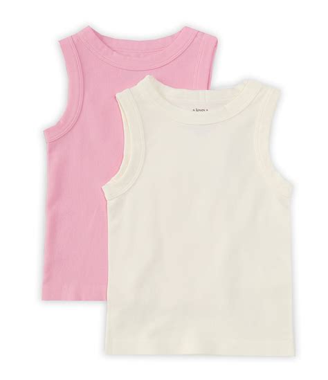 A Loves A Big Girls 7 16 Sleeveless 2 Pack Seamless Tank Dillards