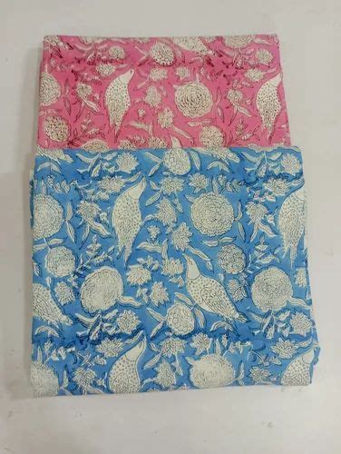 Cambric Pure Cotton Hand Block Printed Cotton Fabric Manufacturer