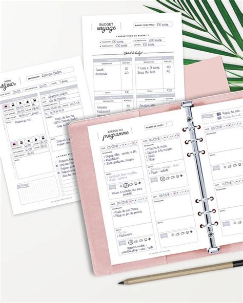 Planner Voyage Imprimer Pour Organiser Les S Jours Et Les Plannings