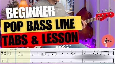 Beginner Pop Bass Line Tabs And Lesson Youtube