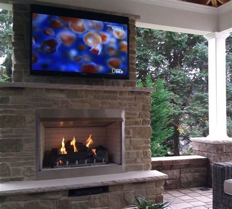 Custom Outdoor Gas Fireplace By Fines Gas Traditional Patio