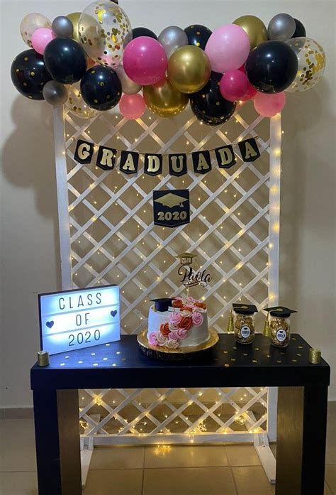 Graduación 👩🏻‍🎓💗 Decoraciones Para Fiesta De Graduado Fiestas De