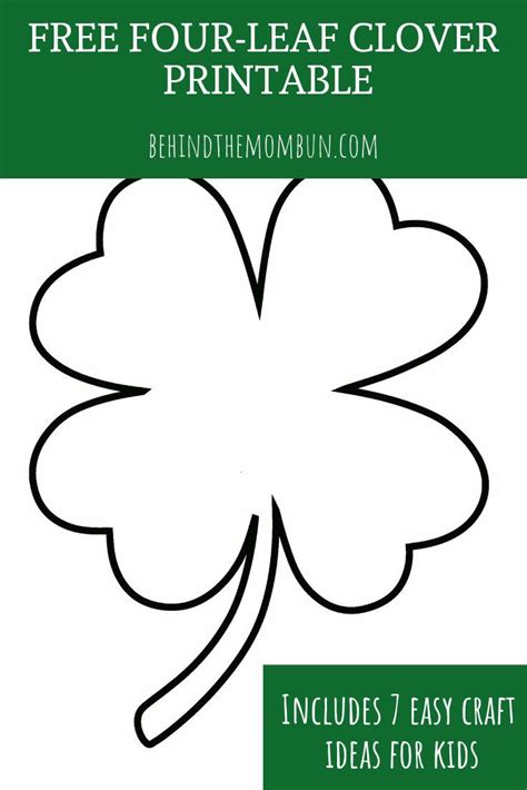 7 Four Leaf Clover Activities With One Free Printable Behind The Mom