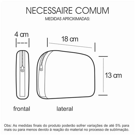 Necessaire Em Neoprene Isoprene Em Branco Para Sublimação Loja Isoprene