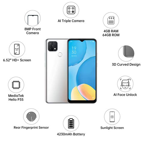 Buy Oppo A15s 4gb Ram 64gb Rainbow Silver Online Croma