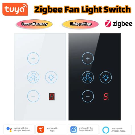 Zigbee Smart Wifi Fan Light Switch EU US Ceiling Fan Lamp Switch Smart