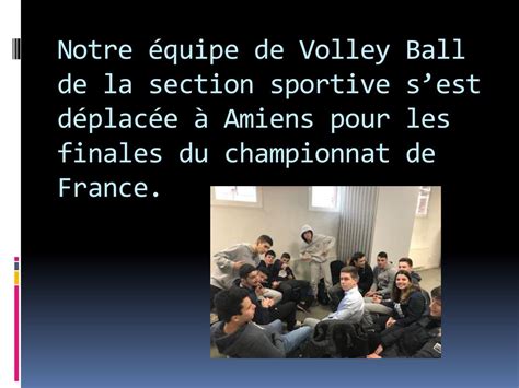 Section Sportive Volley Ball Du Lycee Jean Perrin Ppt T L Charger