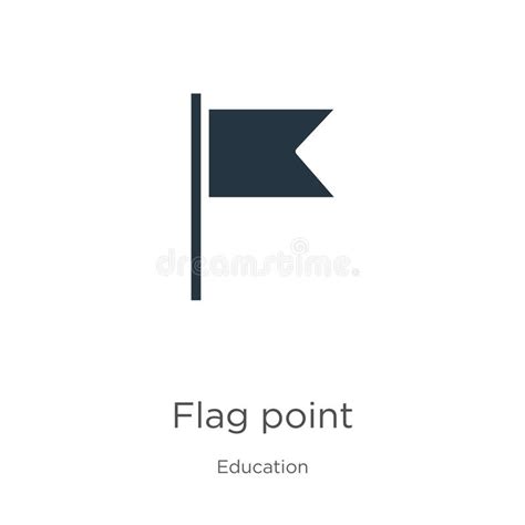 Flag Point Icon Vector Trendy Flat Flag Point Icon From Education