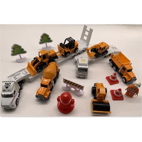 รถบรรทกวศวกรรมโลหะผสม รถขด เครองขอเกยว เครน ทมวศวกร เดกๆ 3 6 โมเดลรถของเลน hot