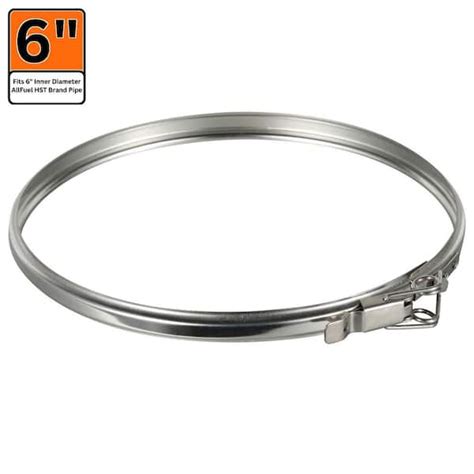 Allfuel Hst Locking Band For 6 In Double Wall Chimney Pipe Blevrb Sht6lb The Home Depot