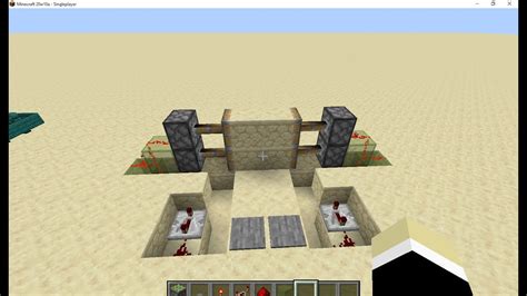 Smooth 2x2 Piston Door Minecraft Redstone Tutorial Youtube