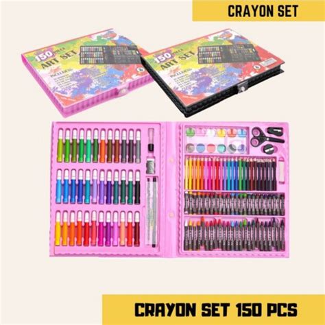 Jual Pensil Warna Crayon Set Isi 150 Pcs Crayon Mewarnai Alat